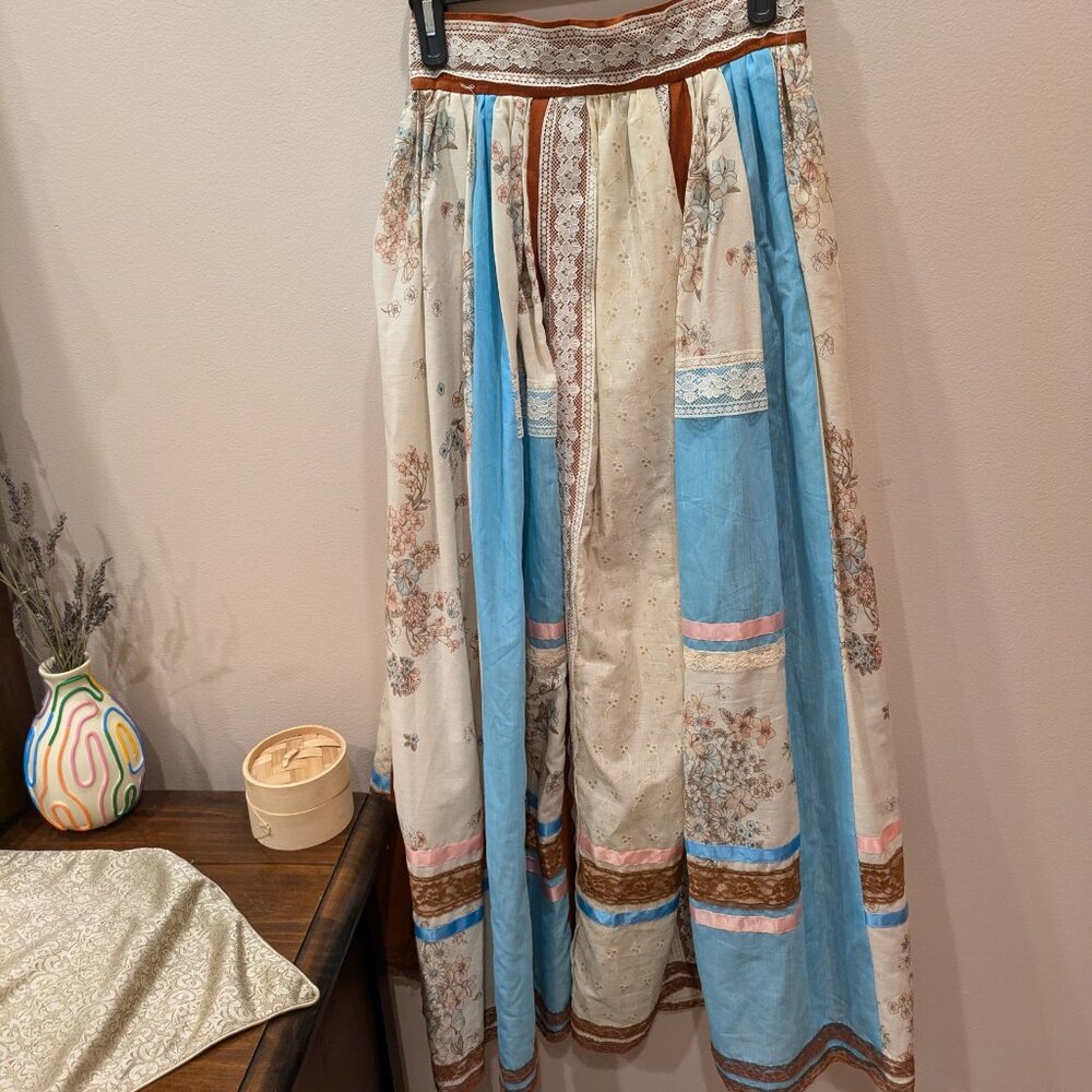 Cottage Core Patchwork Skirt(hand sewn)
